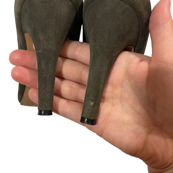 Wythe NY heels women's 36.5 US 6-6.5 gray suede leather pointy toe stiletto - Picture 9 of 12